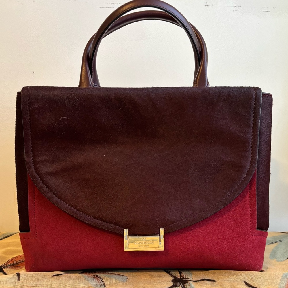 Kate Spade Miro Street Taiden Satchel in Red Plum/Bordeaux